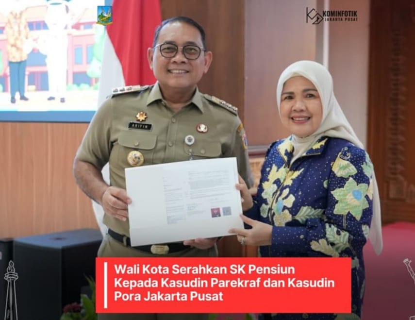 Wali Kota Arifin Beri Pesan Haru Saat Penyerahan SK Pensiun ASN di Jakarta Pusat
