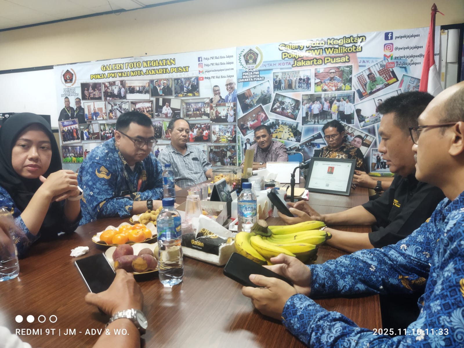 Kasudin Kominfotik Jakpus Rachmat, Kunjungi Markas Pokja PWI Walkot Jakpus